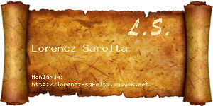 Lorencz Sarolta névjegykártya