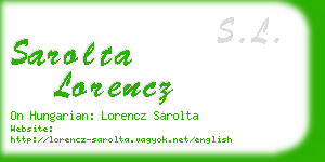 sarolta lorencz business card